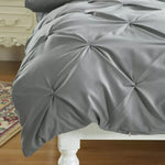 Dreamz Quilt Cover Set Diamond Pintuck Pillow Case Duvet Doona Queen King Size