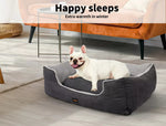 Pawz Dog Calming Beds Cat Pet Cushion Removable Washable Cover Extra Large Grey
