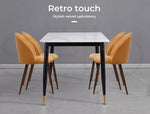 Levede Set of 2 Mustard Dining Chairs – French Provincial Style for Kitchen