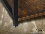 Levede High Bar Table Pub Industrial Storage Shelf Rustic Brown Kitchen 110X60CM