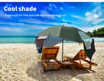 Mountview Beach Umbrella Outdoor Umbrellas Sun Shade Garden Shelter 2.33M Green