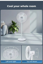 Spector Pedestal Floor Fan Portable Commercial Table Cooling Fans 3 Speed