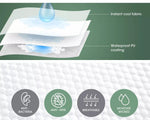 Dreamz Cooling Mattress Protector Fitted Sheet Cover Waterproof Queen King.