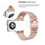 Replacement Stainless Steel Strap Band Clasp for Apple Watch /Sport ROSE GOLD