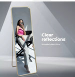 Yezi Full Length Wall Mirror 1.7m Floor Free Standing Makeup Mirrors Gold Frame