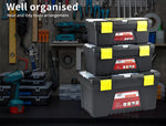 Traderight Tool Storage Set Tool Box 3PCS Lock Organiser Portable Handle Garage