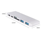USB 3.0 Type-C HUB 6 Port Powered Adapter High Speed Splitter for Macbook pro