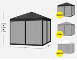 Mountview Gazebo Pop Up Marquee Outdoor Canopy 3x3m Wedding Tent Mesh Side Walls