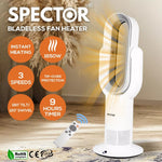 Spector Electric Portable Space Heater 1650W 2IN1 Bladeless Fan Remote Ceramic