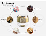 Toque Rice Storage Cereal Dispenser Grain Container Rotating Dry Food Box 10kg