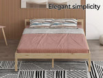 Levede Wooden Bed Frame Queen Double King Single Rustic Mattress Base Timber