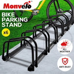 6 Bikes Stand Bicycle Bike Rack Floor Parking Instant Storage Cycling Portable