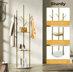 Levede Coat Rack Clothes Stand Hat Clothing Hanger Garment 8 Hook Tree Organizer