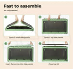 Storage Container Stackable Plastic Organiser Box Foldable 5 Side Open Lid Wheel