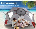 Mountview Beach Umbrella Outdoor Umbrellas Sun Shade Garden Shelter 2.33M Red