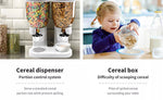 Toque Double Cereal Dispensers Grain Storage Box Nut Dry Food Candy Container