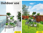 Levede Outdoor Indoor Pot Plant Stand Garden Metal 3 Tier Planter Corner Shelf