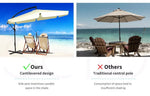Mountview 3M Outdoor Umbrella Beach Umbrellas Cantilever Garden Patio Sun Beige