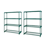 Levede 2x 4 Tier Plant Stand Shelves Garden Steel Storage Shelf Steel Frame