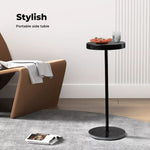 Levede Side Table Tea Coffee Desk Round Marble Base Bedside Sofa Small Minimal