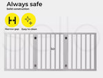 Pawz Wood Pet Gate Dog Fence Indoor Guard Safety Barrier Portable Security Grey