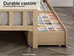 Levede Wooden Bed Frame Queen Double Single Rustic Mattress Base Solid Pine