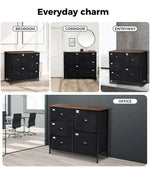 Levede Chest of 5 Drawers Storage Cabinet Dresser Lowboy Organizer Suede Drawer