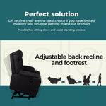 Levede Recliner Chair Electric Lift Chair Armchair Lounge Fabric Sofa USB Charge