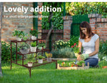 Levede Plant Stand 3 Tier Rectangle Metal Flower Pot Planter Corner Shelf Bronze
