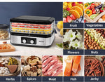 Food Dehydrators Stainless Steel 5 Tray Beef Jerky Maker Fruit Pet Food Dryer