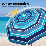 Centra 2.2M Outdoor Beach Umbrella Tilting Patio Tropical Shelter Parasol