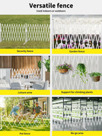 Garden Security Fence Gate Expandable Barrier Safety Aluminum Indoor Outdoor Pet