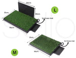 Pawz Grass Potty Training Indoor Dog Pet Portable Toilet Pad Tray Turf Mat Large