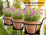 1xLevede Flower Holder Plant Stand Hanging Pot Basket Plant Garden Wall Storage