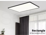 Emitto LED Ceiling Light Ultra-Thin 5CM Morden Simple Lamp Living Room Black 96W