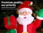 Santaco Inflatable Christmas Outdoor Decorations Santa Elk LED Lights Xmas Party