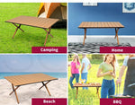 Levede Folding Camping Table Chair Set Portable Picnic Outdoor Egg Roll BBQ Desk