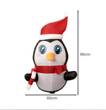 Santaco Christmas Inflatable Lighted Xmas Window Decorations 0.9M Penguin Lights