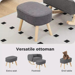Levede Rocking Chair Nursery Rocker Armchair Lounge Lazy Sofa Ottoman Footstool