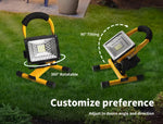 Emitto LED Portable Flood Light Outdoor 30W Rechargeable Spotlight 2400LM 3 Mode