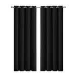 Dreamz Blockout Curtain Blackout Curtains Eyelet Room 102x213cm Black