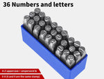 Letter & Number Stamp Punch Set DIY Hardened Ball Bearing Steel 36PC 3 4 5 6 8MM