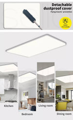 Emitto Ultra-Thin 5CM LED Ceiling Down Light Surface Mount Living Room White 96W
