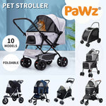 Pawz Pet Stroller Dog Cat Pram Travel Carrier Foldable Pushchair Outdoor Large