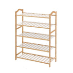 Levede 2x Bamboo Shoe Rack Shoes Organizer Storage Shelves Stand Shelf 5 Tier