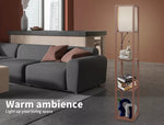 Emitto LED Floor Lamp with Storage Shelf 3 Tier Standing Reading Corner Light