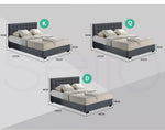 Levede Wooden Bed Frame Double Queen King Fabric Storage Mattress Base Gas Lift