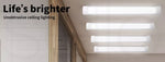 Emitto LED Slim Ceiling Batten Tube Light Linear Fitting 120cm Daylight 6500K
