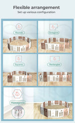 Bopeep Kids Baby Playpen Dog Foldable Large Safety Gate Toddler Fence 18 Panels