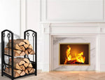 Traderight Firewood Rack 4 Fireplace Tool Log Wood Steel Large Holder Storage